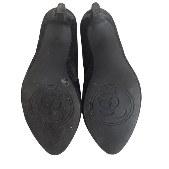 JS by Jessica Black Snake High Heel Pumps Size 8.5 NWT - Picture 3 of 6